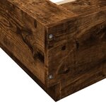 vidaXL Cadre de lit et lumières LED sans matelas chêne fumé 140x190 cm