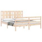 vidaXL Cadre de lit sans matelas 160x200 cm bois massif