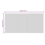 vidaXL Tapis rectangulaire gris 100x200 cm bambou
