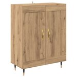vidaXL Haut Armoire 2 Pièces Chêne artisanal Bois d'ingénierie