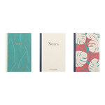 Lot De 3 Carnets A6 Lignés - Vert  Ivoire  Rose - Draeger paris