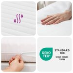 vidaXL Matelas en mousse blanc 100x210 cm 7 zones dureté 20 ILD