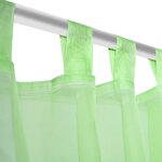 vidaXL Rideau fin Vert pomme 140x225 cm 2 Pièces