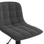 vidaXL Chaise pivotante de salle à manger Noir Velours