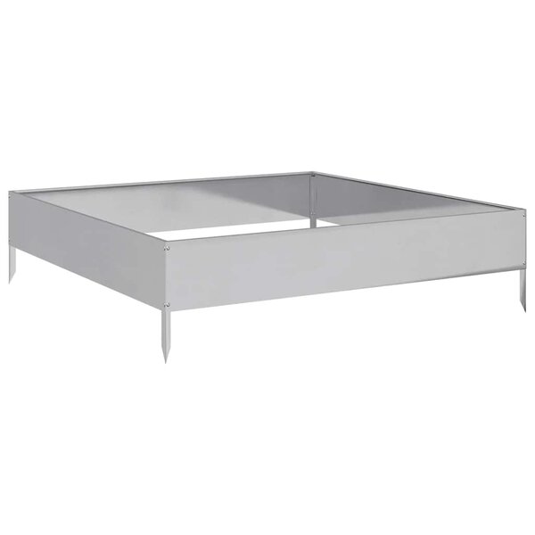 vidaXL Lit surélevé de jardin 100x100x26 cm acier inoxydable