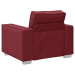 vidaXL Fauteuil Sofa 59 cm avec coussin Rouge bordeaux Cuir artificiel
