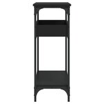vidaXL Table console avec étagère noir 100x29x75 cm bois d'ingénierie