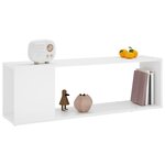 vidaXL Meuble TV Blanc 100x24x32 cm Bois d'ingénierie
