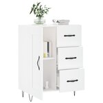 vidaXL Buffet Blanc brillant 69 5x34x90 cm Bois d'ingénierie