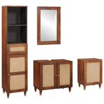vidaXL Mobilier de salle de bain avec tiroir 4 Pièces 38 x 33 x 160 cm
