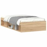 vidaXL Cadre de lit sans matelas chêne sonoma 90x200 cm