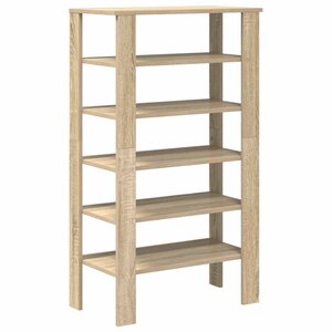 vidaXL Étagère à chaussures chêne sonoma 61x32x105cm bois d'ingénierie