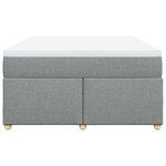 vidaXL Sommier à lattes de lit avec matelas Gris clair 160x200cm Tissu