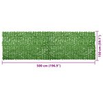 vidaXL Écran de balcon avec feuilles vert 500x150 cm