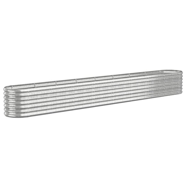 vidaXL Lit surélevé de jardin Acier galvanisé Argenté