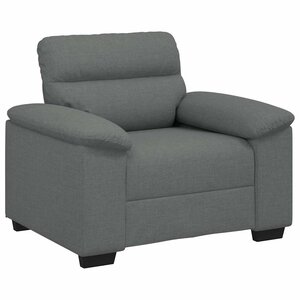 vidaXL Fauteuil gris foncé 60 cm tissu