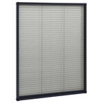 vidaXL Moustiquaire plissée pour fenêtre Aluminium Anthracite 60x80 cm