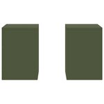 vidaXL Support de Plante 2 Pièces Vert olive 24 x 24 x 35 cm Acier