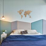 Mimi innovations décor de carte du monde murale puzzle marron 100x60cm