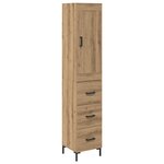 vidaXL Haut Armoire avec tiroir Chêne artisanal 34 5 x 34 x 180 cm