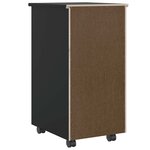 vidaXL Armoire roulante avec tiroirs MOSS noir bois de pin solide