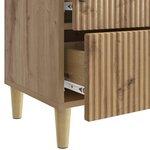 vidaXL Cabinet de chevet 2 Pièces Chêne artisanal 43 x 34 5 x 48 cm