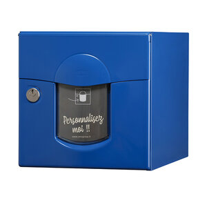 Boîte aux lettres soléa 1 porte bleu 5010 finition brillante