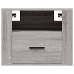 vidaXL Tables de chevet murales 2 Pièces Sonoma gris 50x36x40 cm