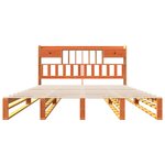 vidaXL Lit bibliothèque sans matelas cire marron 180x200 cm pin massif