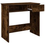 vidaXL Bureau chêne fumé 80x40x75 cm bois d'ingénierie