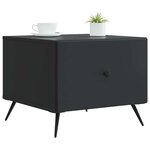 vidaXL Table basse Noir 49 x 50 x 40 cm Bois d'ingénierie