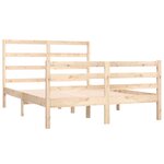 Vidaxl cadre de lit bois de pin massif 150x200 cm très grand