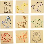 Kit string art pour enfant tableau de fil tendu orig'animals