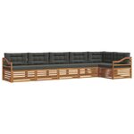 vidaXL Ensemble de canapés d'extérieur 6 Pièces Naturel et Anthracite