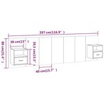 vidaXL Tête de lit avec armoires Chêne sonoma Bois d'ingénierie