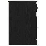 vidaXL Bureau avec porte Chêne noir 50 x 115 x 75 cm Bois d'ingénierie