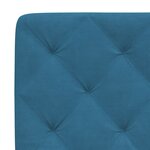 vidaXL Coussin de tête de lit bleu 90 cm velours