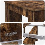 vidaXL Table à dîner 240 x 85 x 75 cm Bois d'ingénierie Chêne fumé