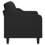vidaXL Canapé à 2 places Noir 120 cm Tissu