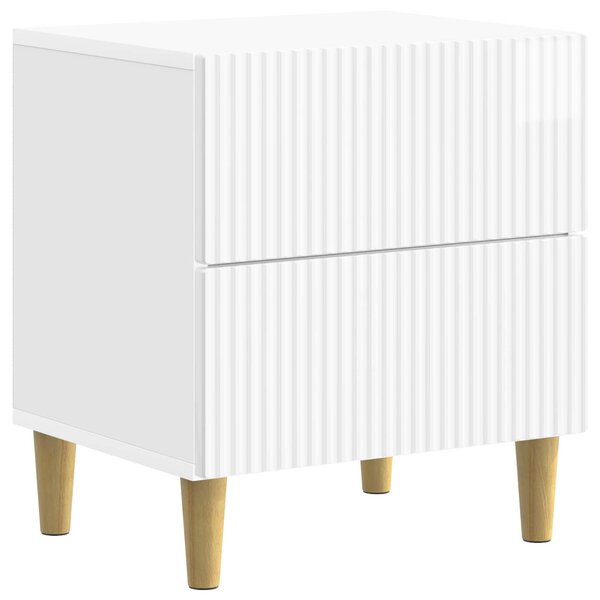vidaXL Cabinet de chevet avec tiroir Blanc brillant 43 x 34 5 x 48 cm