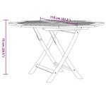 vidaXL Table pliable de jardin 110x110x75 cm bois massif de teck