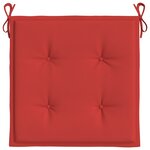 vidaXL Coussins de chaise jardin lot de 6 rouge 40x40x3cm tissu oxford