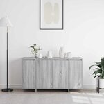 vidaXL Buffet Sonoma gris 135 x 41 x 69 cm Bois d'ingénierie
