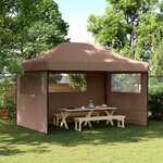 vidaXL Tente de fête Marron 279 x 410 x 315 cm Tissu Oxford