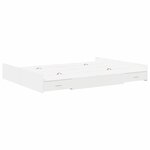 vidaXL Cadre de lit avec rangement avec tête de lit Blanc 135 x 190 cm