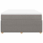 vidaXL Sommier à lattes de lit avec matelas Taupe 140x200 cm Tissu