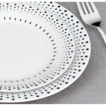 Service 18 pieces Grain de riz en porcelaine noir