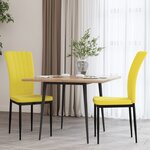 vidaXL Chaises à manger lot de 2 Jaune moutarde Velours