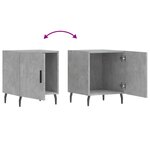 vidaXL Tables de chevet 2 Pièces gris béton 40x40x50 cm bois d’ingénierie