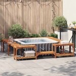 vidaXL Entourage de bain à remous Marron 250 x 250 cm